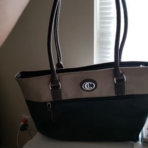 Aurielle-carryland oxford color block tote